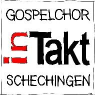 Logo des Gospelchor inTakt Schechingen in Farben schwarz, weiß und rot