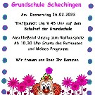 Am Donnerstag, 16.02.2023 findet der Rathausstrum durch die Grundschule Schechingen statt