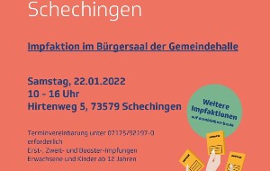 Plakat Impfaktion Dranbleiben Schechingen
